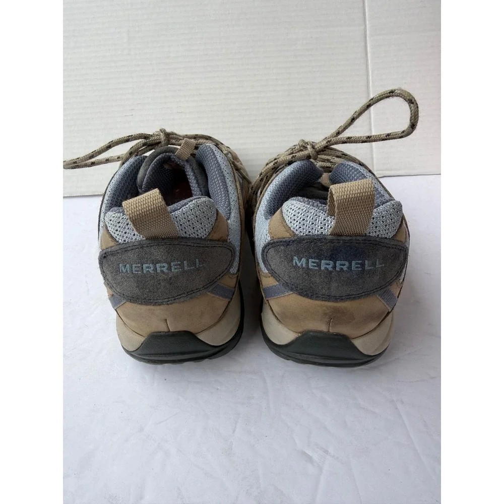 Merrell Siren Tan Gray Vibram Low Top Mesh Lace Up Sport Hiking Sneaker Shoes 9 - Picture 6 of 9